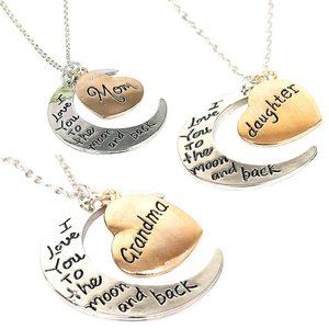 Mom,Daughter,Grandma Necklace Set 3 Necklace Set